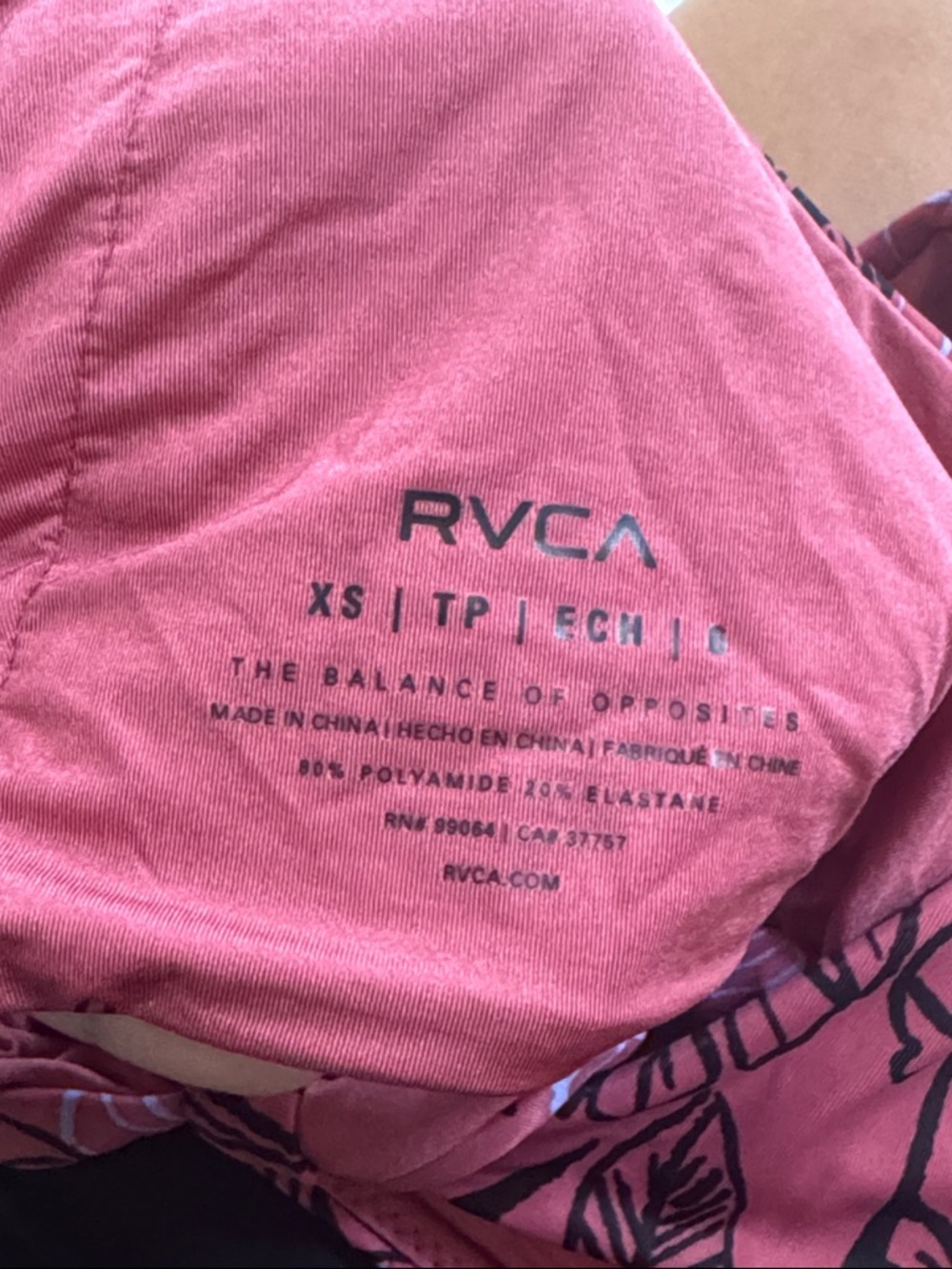 RVCA Women’s Tropic Punch Tie Front Top Bikini Set Monstera Leaf Print Size XS - Picture 3 of 4
